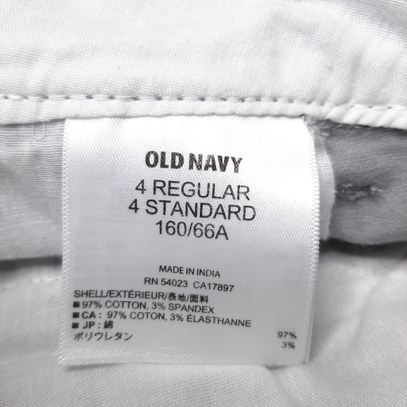 Old Navy Cinder Smoke Gray Chino Shorts Size 4 - Picture 8 of 8